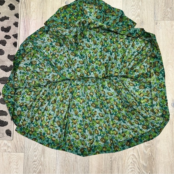 Vintage green floral dress with belt - Picture 8 of 8